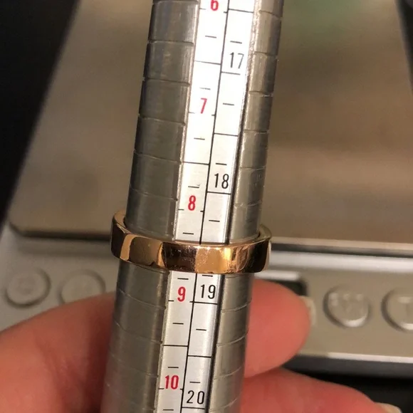 Solid 14k rose gold ring with round real diamonds & Natural Gemstone.SZ 8.5 - Picture 11 of 11